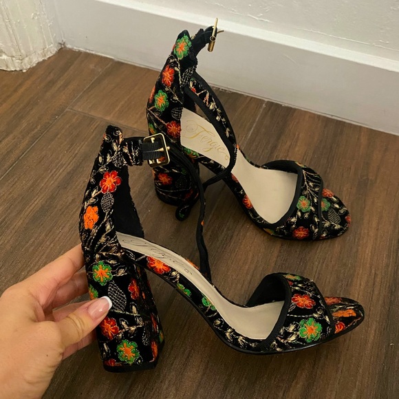 Embroidered heels - worn once!